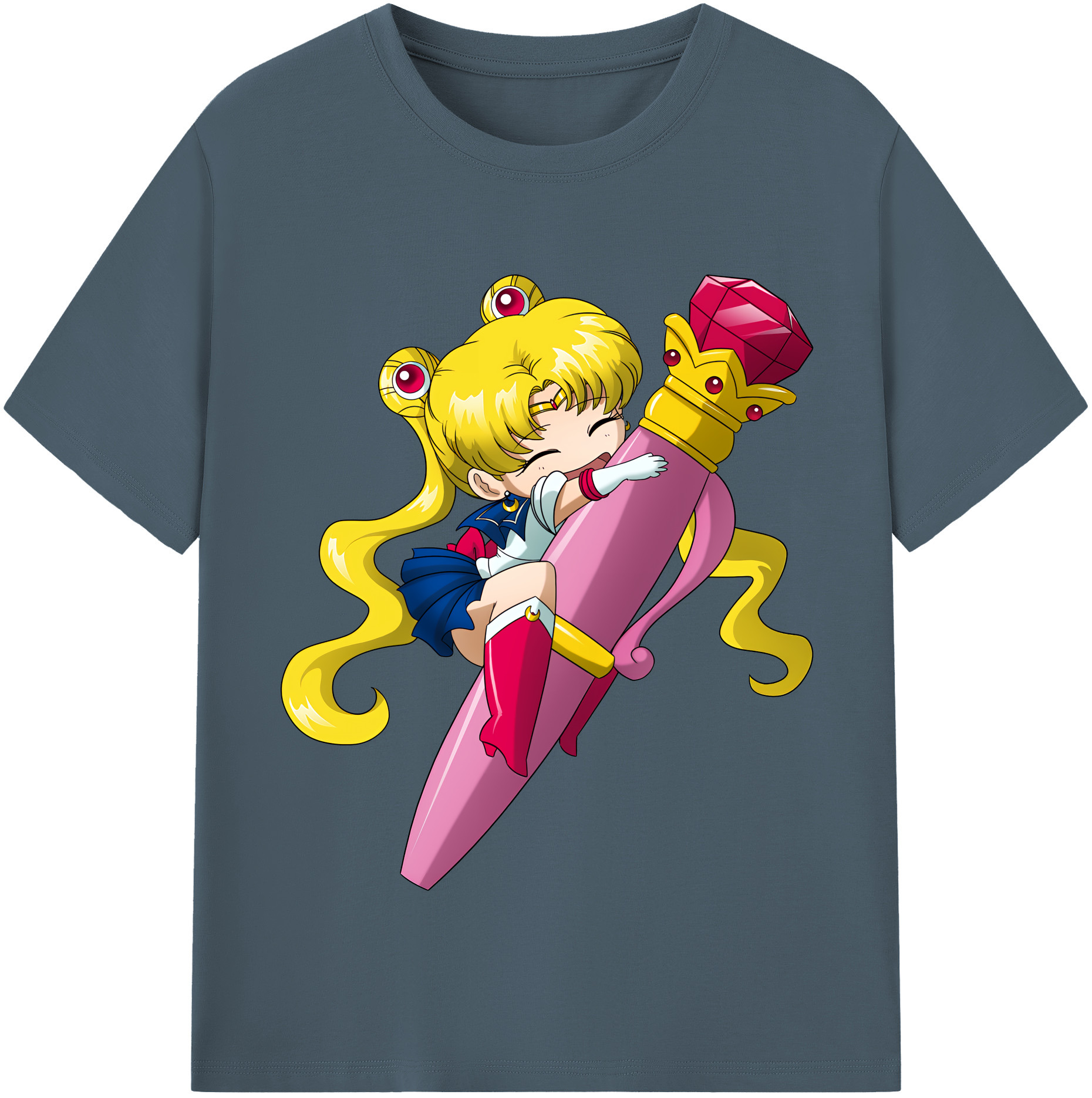 （画像用） 美少女戦士セーラームーン 月野 うさぎ つきの うさぎ Sailor Moon Tsukino Usagi 綿100％半袖Tシャツ（フロントプリント）